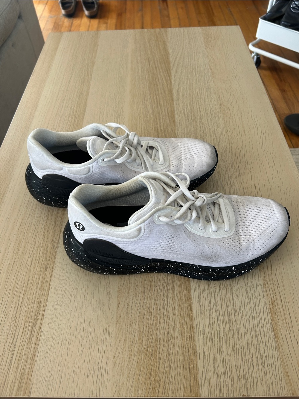 lululemon athletica White and Black Athletic Running Shoes